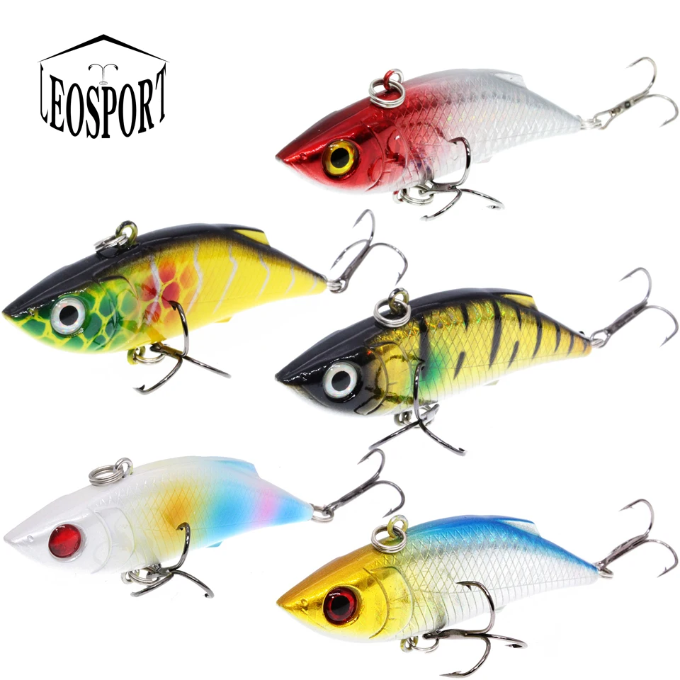 Wokotip-SEÑUELOS con ojos 3D, cebos con manivela, VIB, pesca dura, señuelo de hundimiento de mimbre, gancho de Vibra - imagen 2