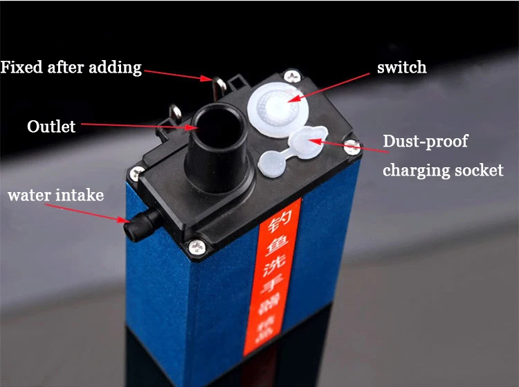 Bomba eléctrica de agua de pesca automática inteligente, efluente, pesca, actividades al aire libre, herramientas de pesca, lavadora de mano, T45 - imagen 5