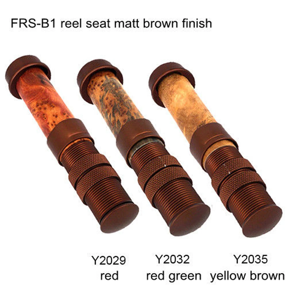 Asiento de carrete de caña de pescar de aluminio, diseño clásico, peso ligero, acabado mate Gunsmoke, bricolaje, madera - imagen 3