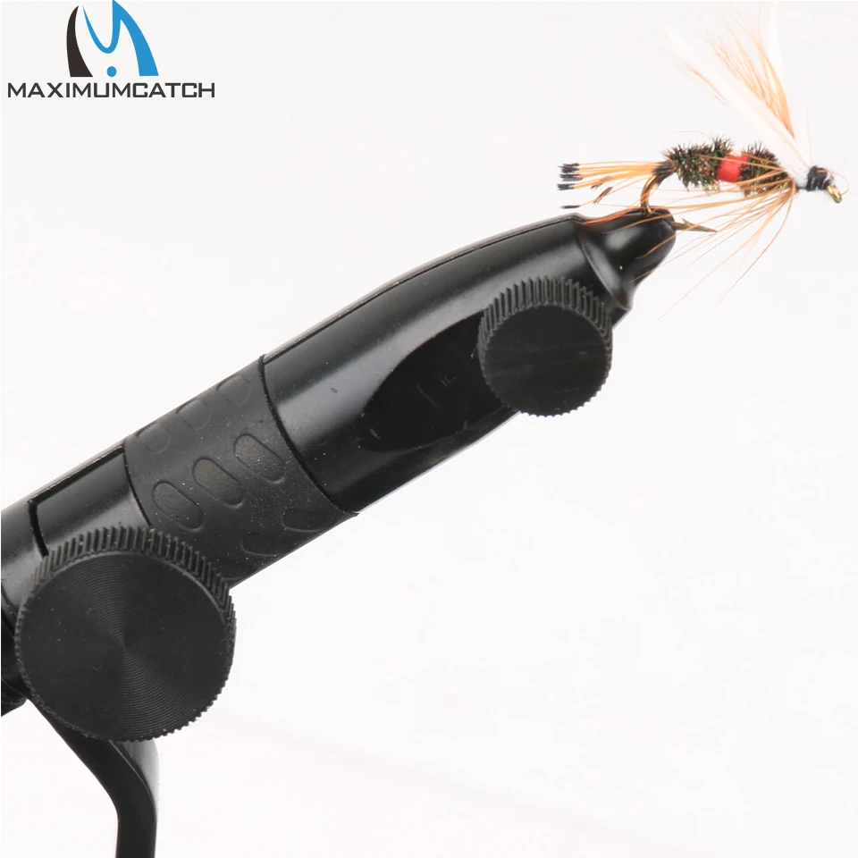 Kit compacto para atar moscas Maximumcatch, juego de herramientas de tornillo de banco de viaje con alicates Hackle de bobina para moscas DIY - imagen 5
