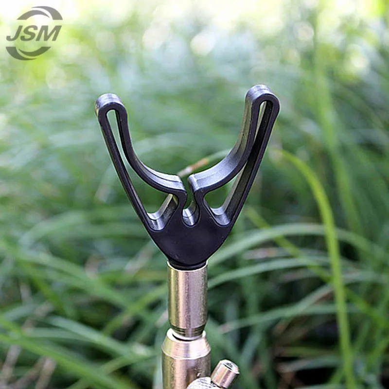 JSM-soporte de plástico negro para caña de pescar, accesorio de pesca telescópica con cabeza en U, con reposabrazos trasero, 4 Uds. - imagen 5