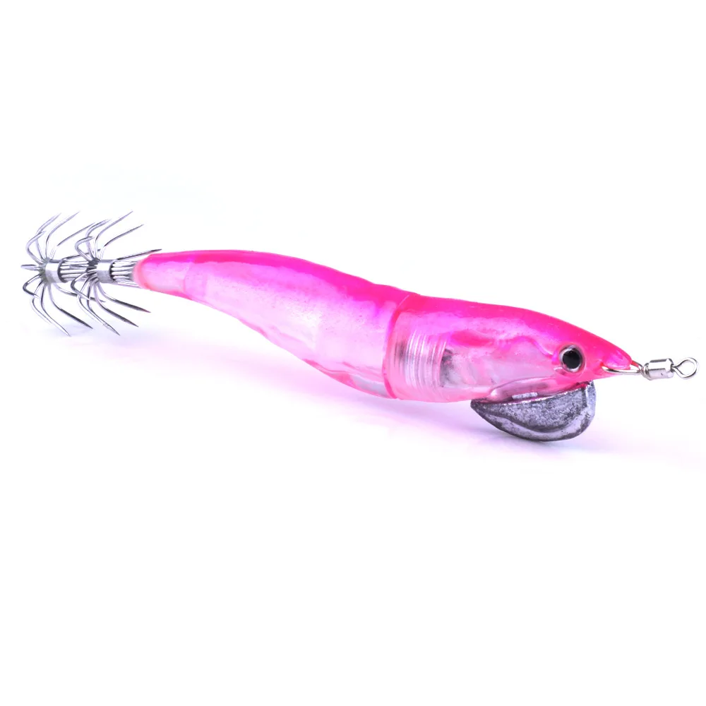 Señuelo luminoso de pesca nocturna, anzuelo de calamar, luz Flash, Wobblers, 1 unidad, 12,8 cm, 18,4g