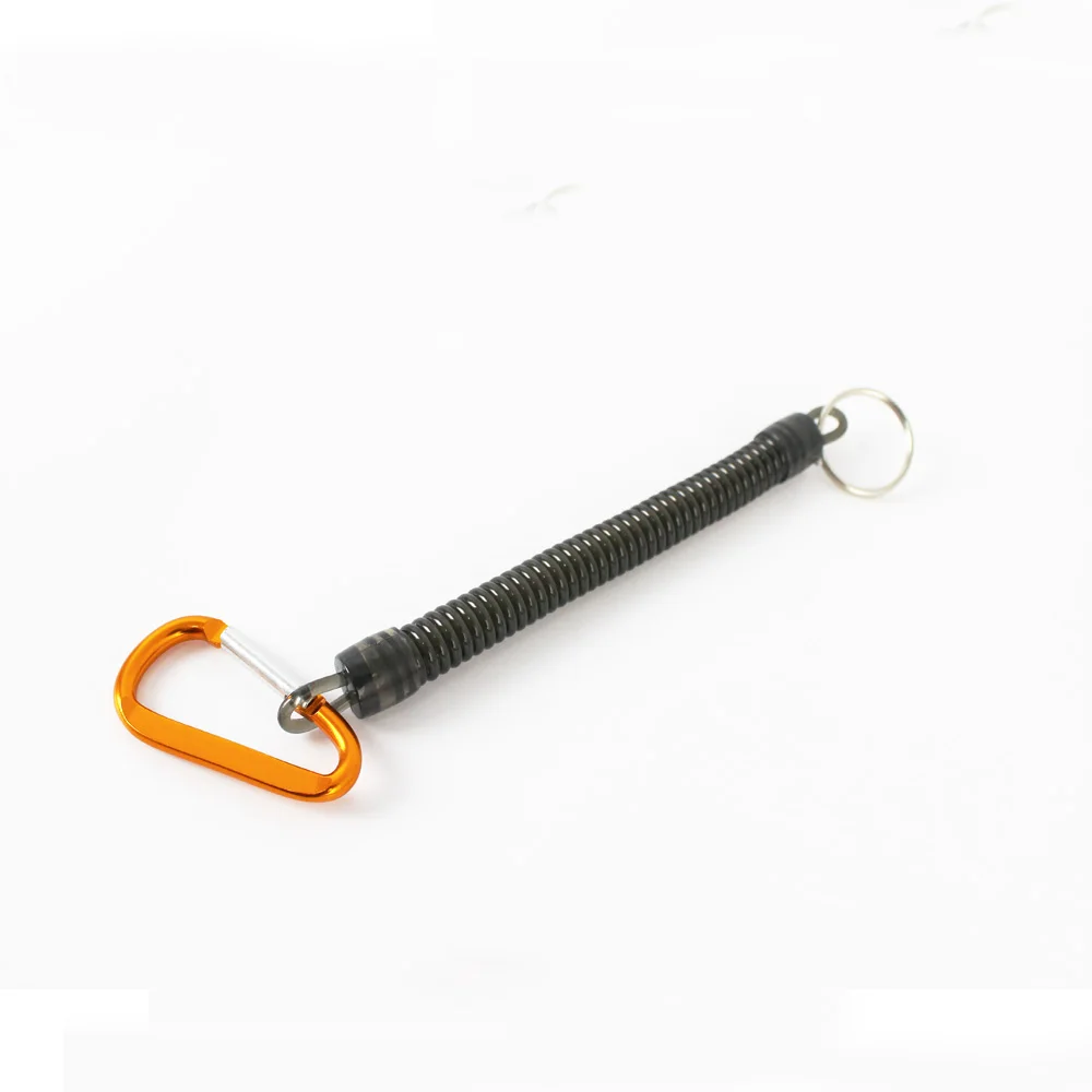 Hebilla de 3 piezas para pesca con mosca y senderismo, alicates de Control, hebilla colgante retráctil, cuerda elástica de línea negra con cabeza dorada - imagen 3