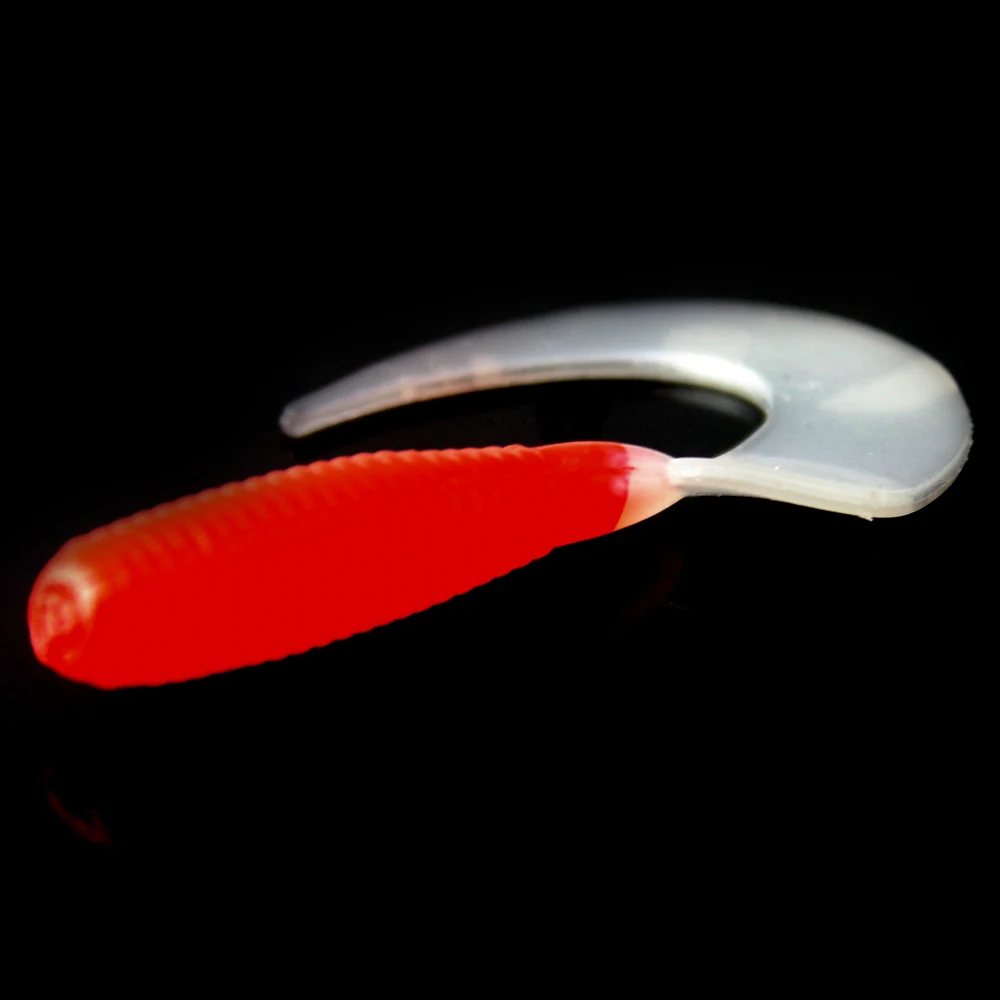 Bassking-señuelo de Pesca de gusano suave, cebo Artificial Isca, señuelo de lubina, cabeza de plantilla, aparejos de gusano, señuelo suave, 8 piezas, 75mm, 1,6g - imagen 3