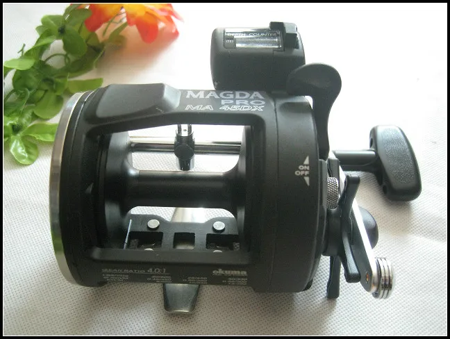 Aparejos de pesca Okuma magda Ma-45dx carrete de tambor bobinadora de cable pesca redonda carrete de conteo carrete de pesca de mar carrete de mano derecha - imagen 3