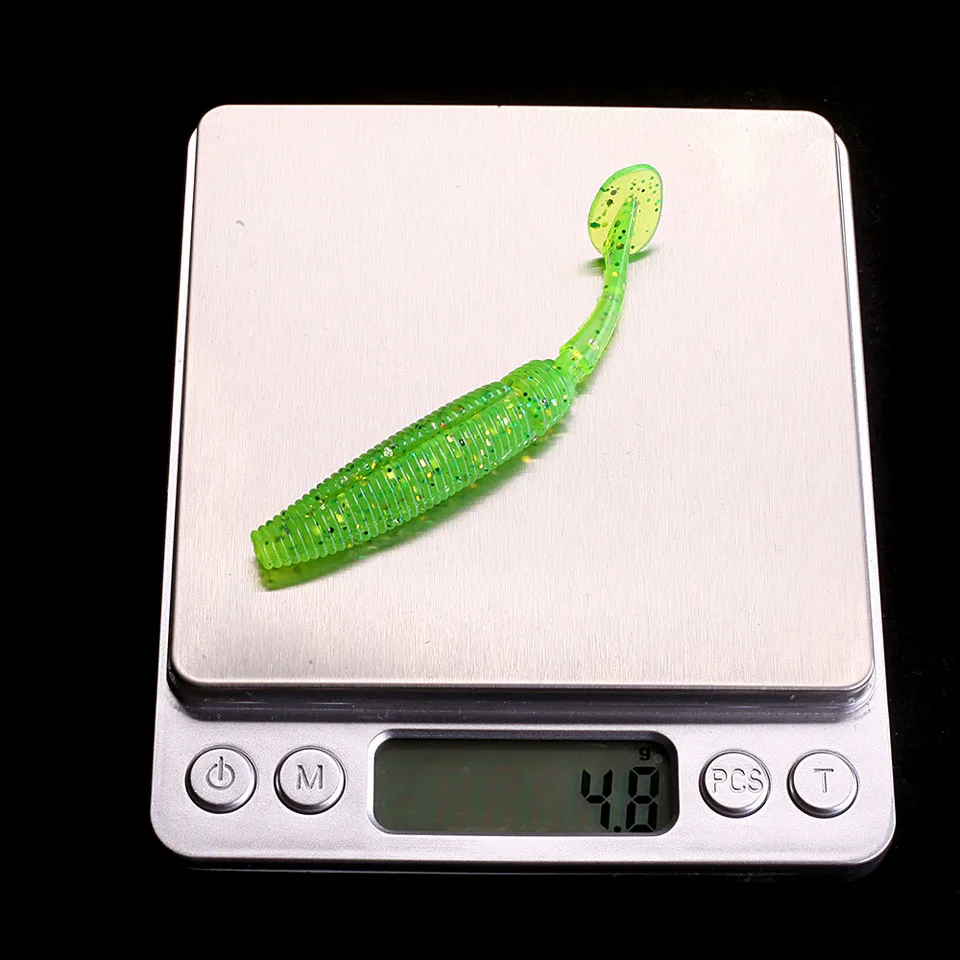 WALK FISH-señuelo de cola en T para pesca de lubina, señuelo suave de gusano 4,4g 75mm, wobbler, Swimbait, 6 unids/lote - imagen 5