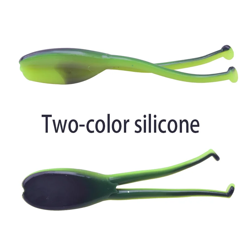 Señuelo de pesca de silicona blanda, cebo de 65mm y 2,2g, gusanos blandos, cola en T, Swimbait, Bass Shad, Wobbler, aparejos de pesca, 10 unids/lote, WD-252 - imagen 3