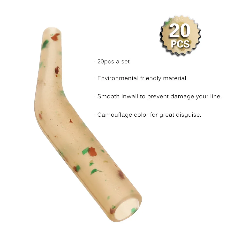 Accesorios de pesca de carpa, aparejos de alineación de Kicker, señuelos de conexión y manga de gancho, mangas antienredos, aparejo de aparejos de gancho, 20 piezas - imagen 3