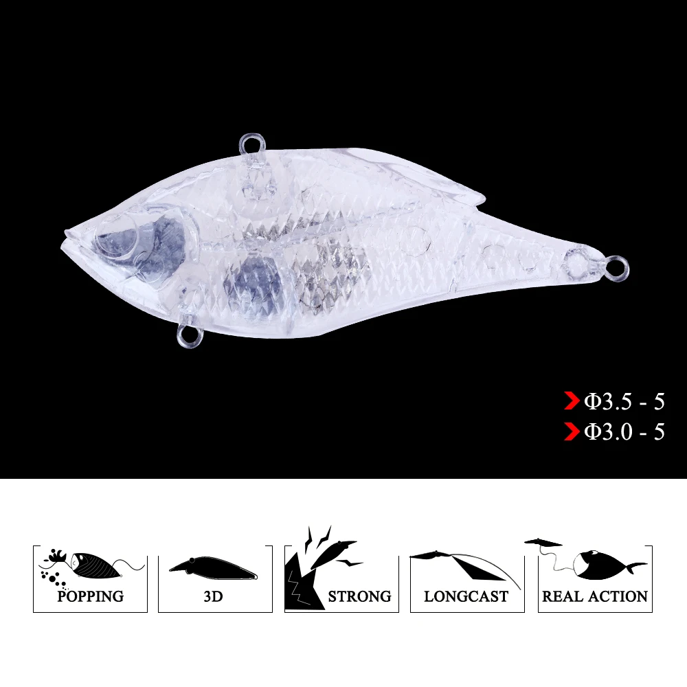 FTK 15g VIB señuelo de pesca duro Minnow 7,3 cm Swimbait Wobblers vibración Trolling Jerkbait cebo de pesca Artificial Lucio - imagen 5
