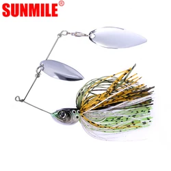 SUNMILE Spinnerbait doble hoja 14g para lubina y lucio