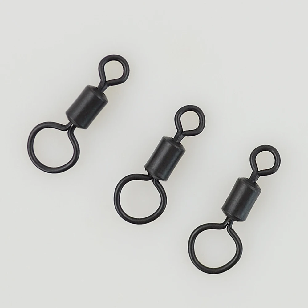 Accesorios giratorios de pesca de carpa, 40 unidades, tamaño de Metal de ojo grande 4 #, AG171 - imagen 4