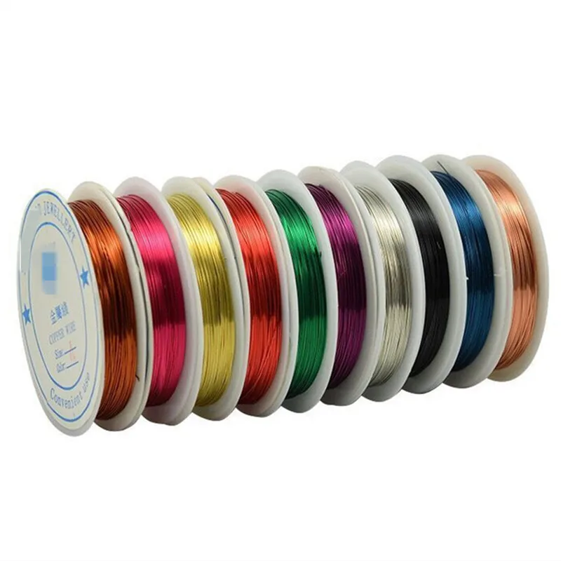 KKWEZVA, 10 colores, diámetro mixto, alambre de cobre de 0,3mm/señuelo de pesca con mosca, material para hacer cebo, Midge Larve, Ninfa, Material para atar moscas - imagen 2