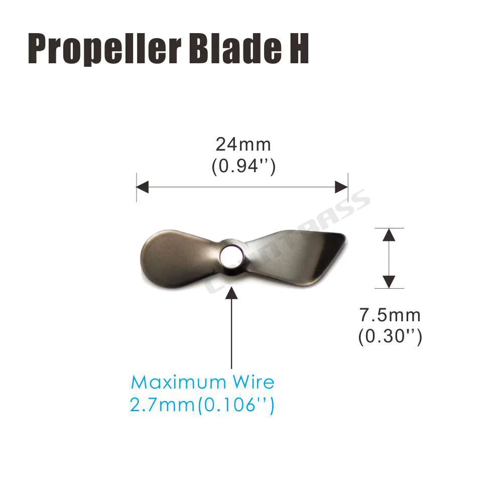 Countbass 50 Uds. Cuchillas de utilería de acero inoxidable, hoja de hélice, señuelos de pesca duros Topwater DIY, Popper, plantillas de natación - imagen 4