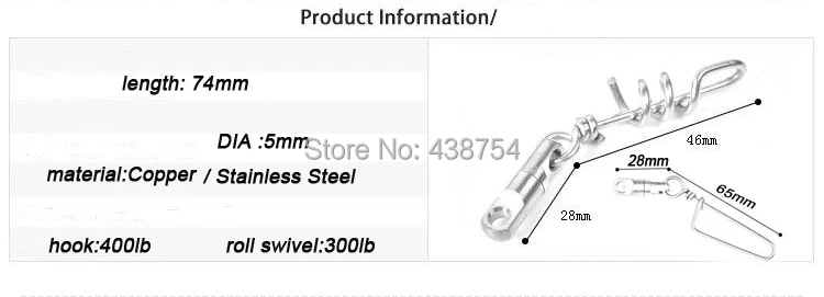 Barril giratorio de latón con enclavamiento, aparejo fácil para pesca, oferta especial, gancho de pesca, 12 unids/lote - imagen 2
