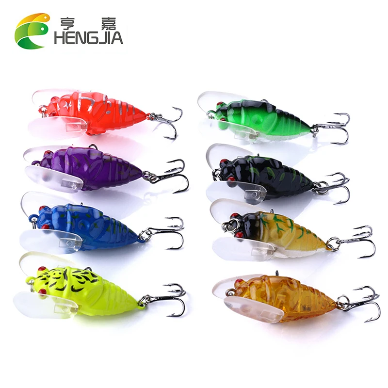 HENGJIA-señuelo de Pesca piezas, cebo duro de simulación de insectos, Crankbait, aparejos Wobblers, 6g, 4,2 cm - imagen 4