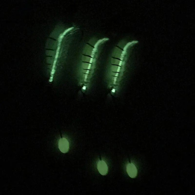 Señuelos luminosos de pesca de camarón, cebo Artificial de Camarón con cuenta luminosa, fácil de atrapar, 3 uds. - imagen 5