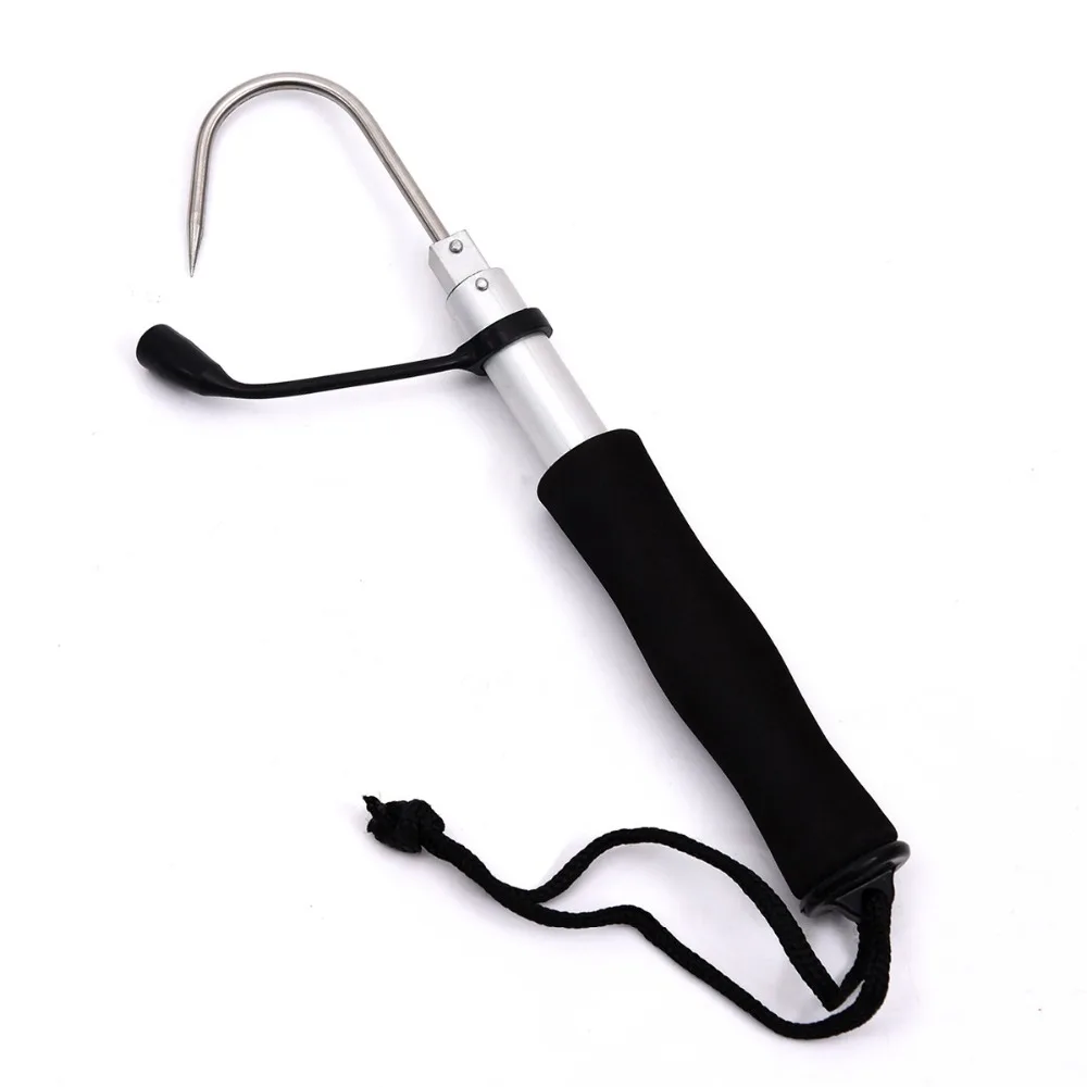 Bimoo-Herramienta de pesca telescópica retráctil de 27-60cm, lanza de gancho de Gaff, aparejo de aterrizaje de pesca en hielo en agua salada - imagen 2