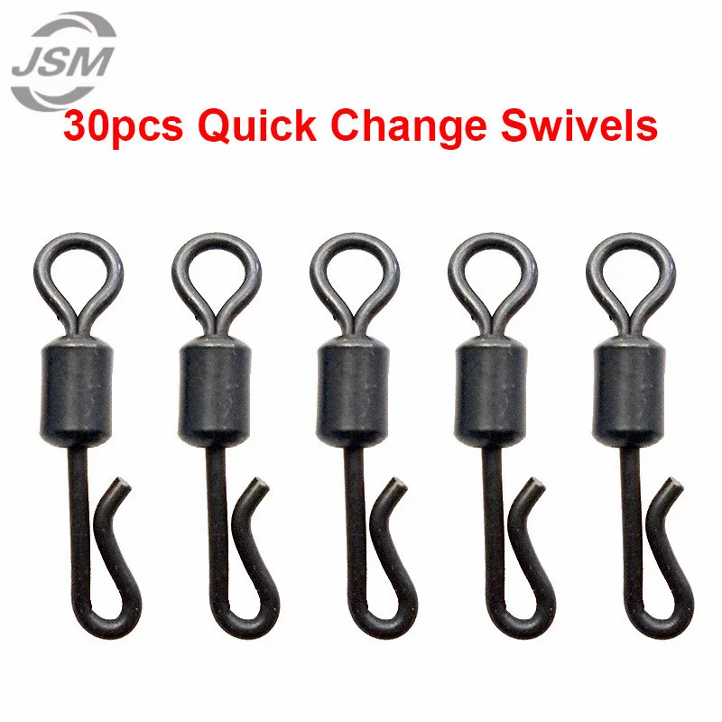 JSM 120 Uds accesorios de pesca de carpa aparejos mangas antienredos gomas de cola Clips de plomo de seguridad juego de giratorios de cambio rápido con caja - imagen 3