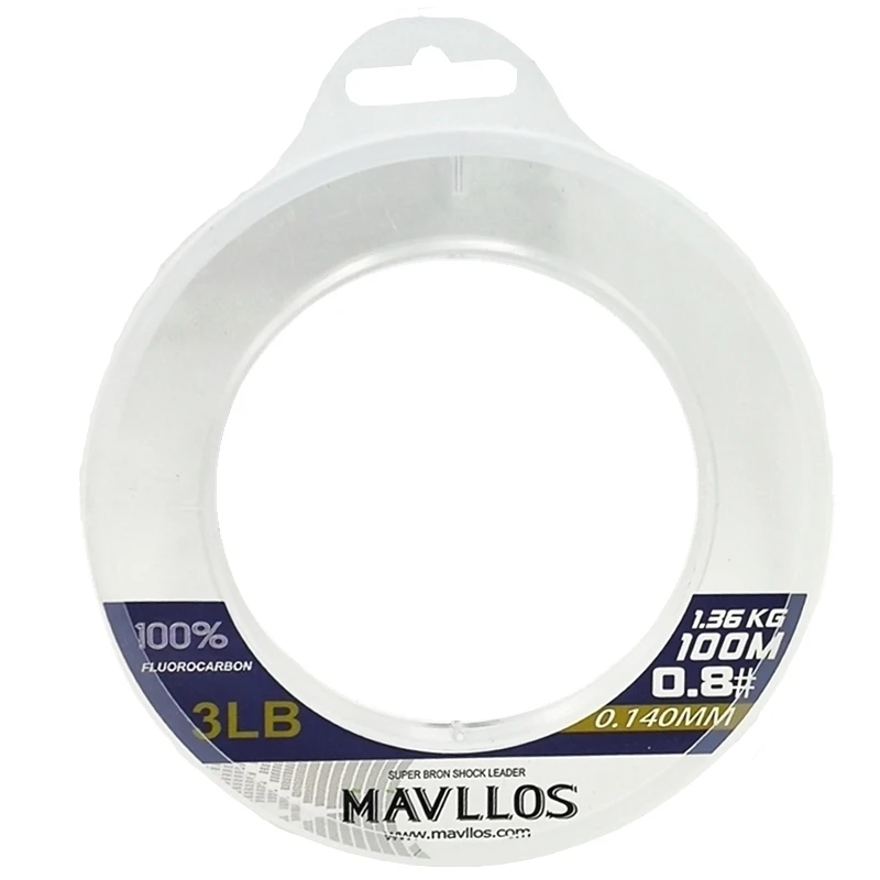 Línea de pesca de carbono Mavllos, línea líder de fluorocarbono de 50m, 100m, línea Mono fuerte Invisible de 0,14mm-0,60mm para Baitcasting Spinning - imagen 3