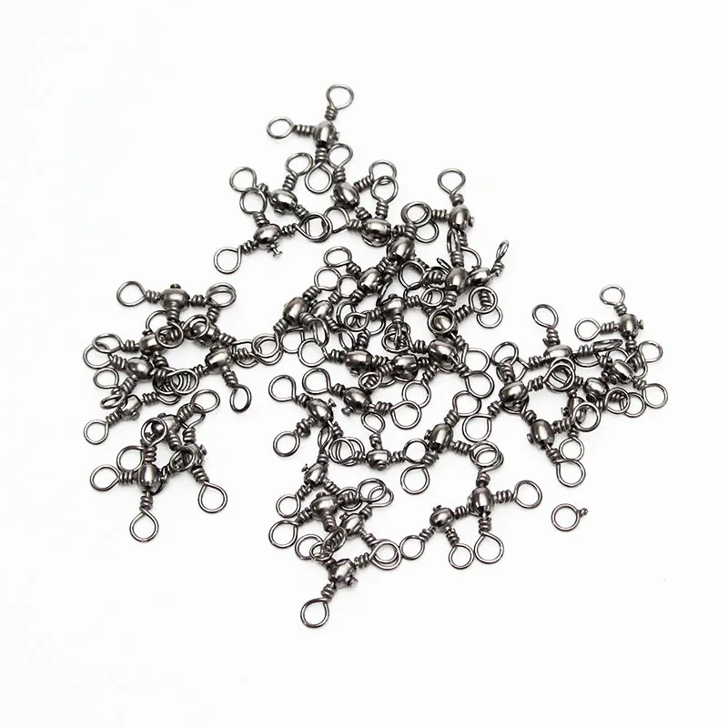 ILure-barril de Pesca rodante de acero inoxidable, Conector de Triple giro, anillo sólido, accesorios de aparejos de Pesca, 20 unidades por lote - imagen 4