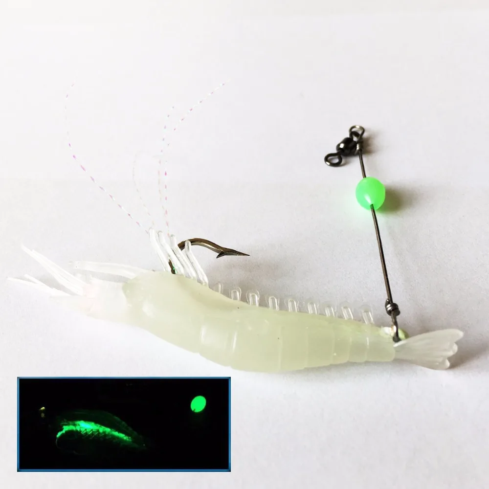 Señuelo Artificial de silicona suave para pesca, cebo giratorio luminoso de colores variados, con anzuelo, 6 unidades, 9,5 cm, 6g - imagen 2