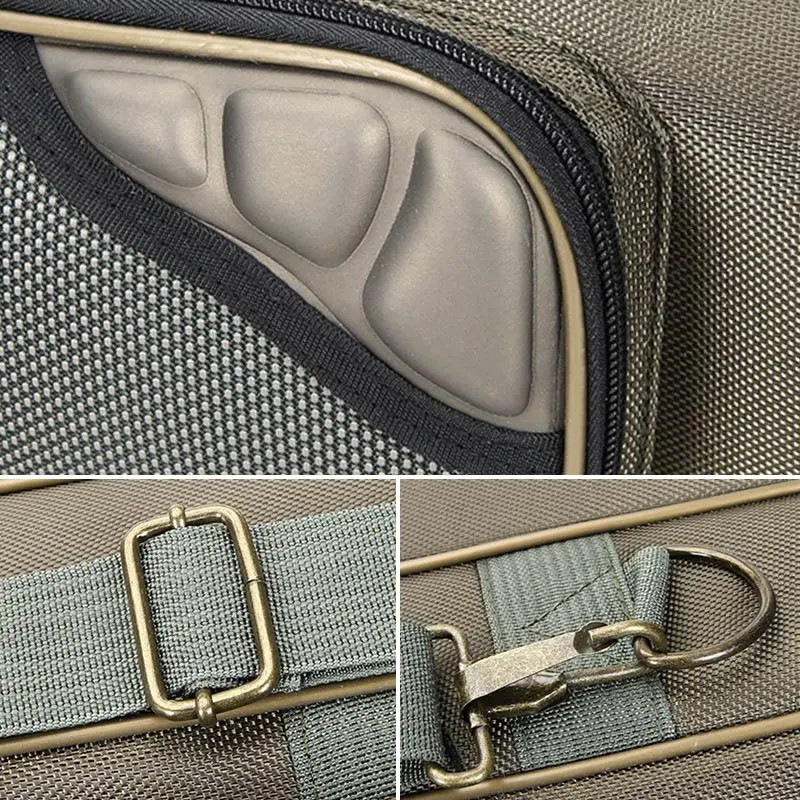 Bolsa de Pesca multifunción portátil, lona de Pesca de 80/90/100/120CM, caña de pescar de 3 capas y 4 capas, Estuche de transporte de viaje para Pesca XA49G - imagen 4