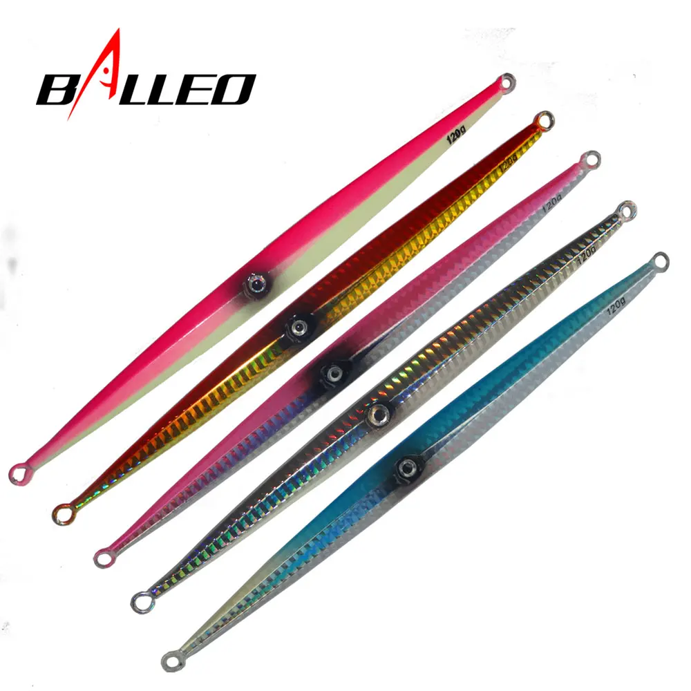 Balleo 60g 80g 100g 120g 150g 1 ud./lote plantilla de Metal de aguas profundas Jigging pesca señuelo de peces Jigbait cebos de cuchara - imagen 3