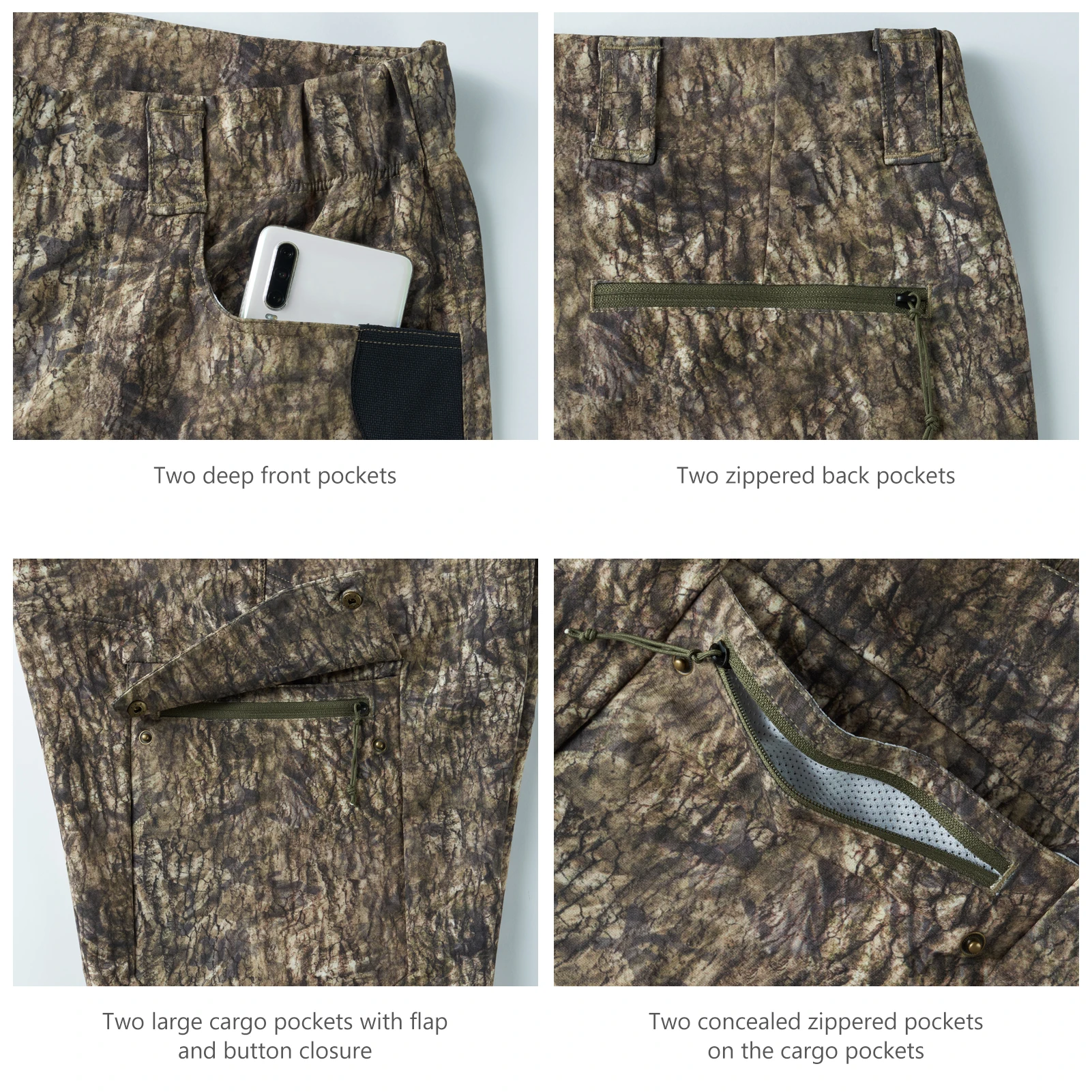Pantalones Bassdash Invis pesca camuflaje – Elásticos e impermeables - imagen 5