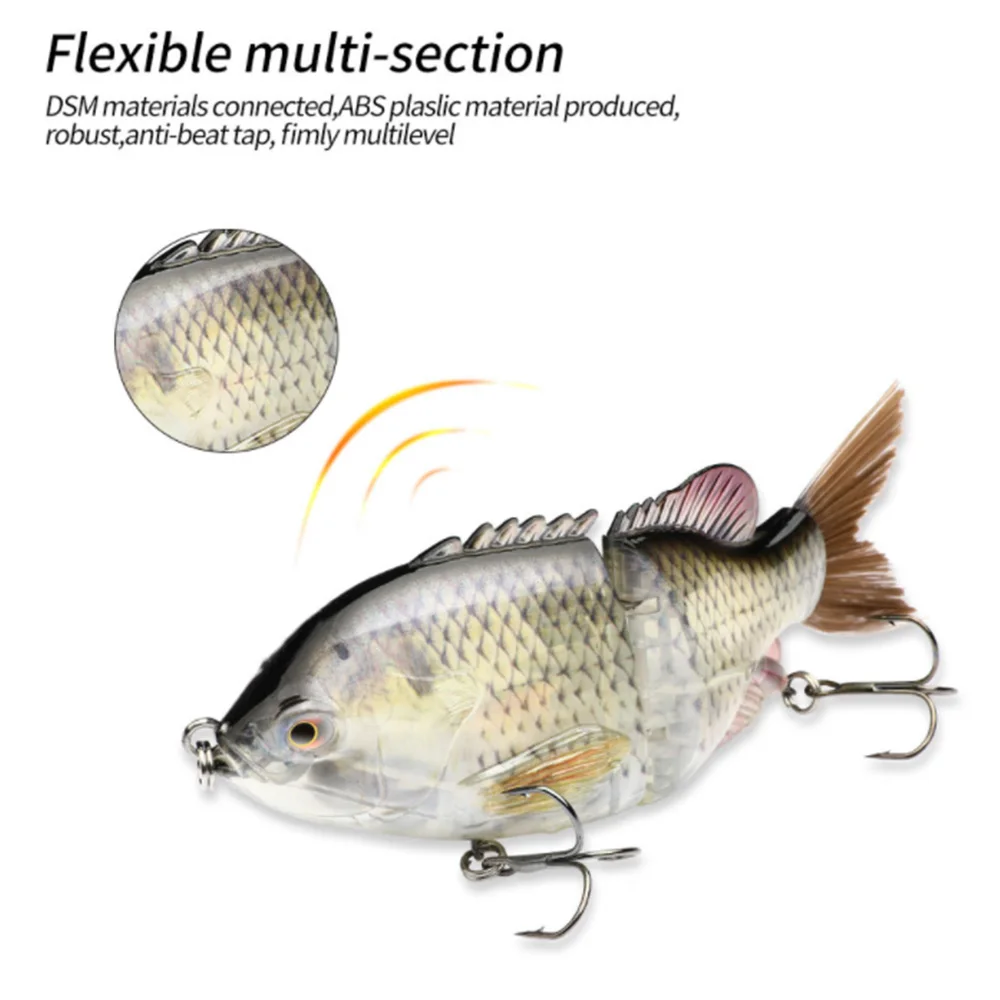Señuelo grande multiarticulado Swimbait Glide, 2 segmentos, 15cm, 58,3g, Lucio, muskkie, Walleye, lubina, cola de cepillo, pesca de hundimiento en el mar - imagen 4