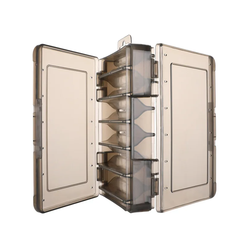 Caja de pesca con 12 compartimentos, accesorios de pesca, cajas de anzuelo de señuelo, almacenamiento de doble cara, caja de aparejos de pesca de alta resistencia - imagen 5
