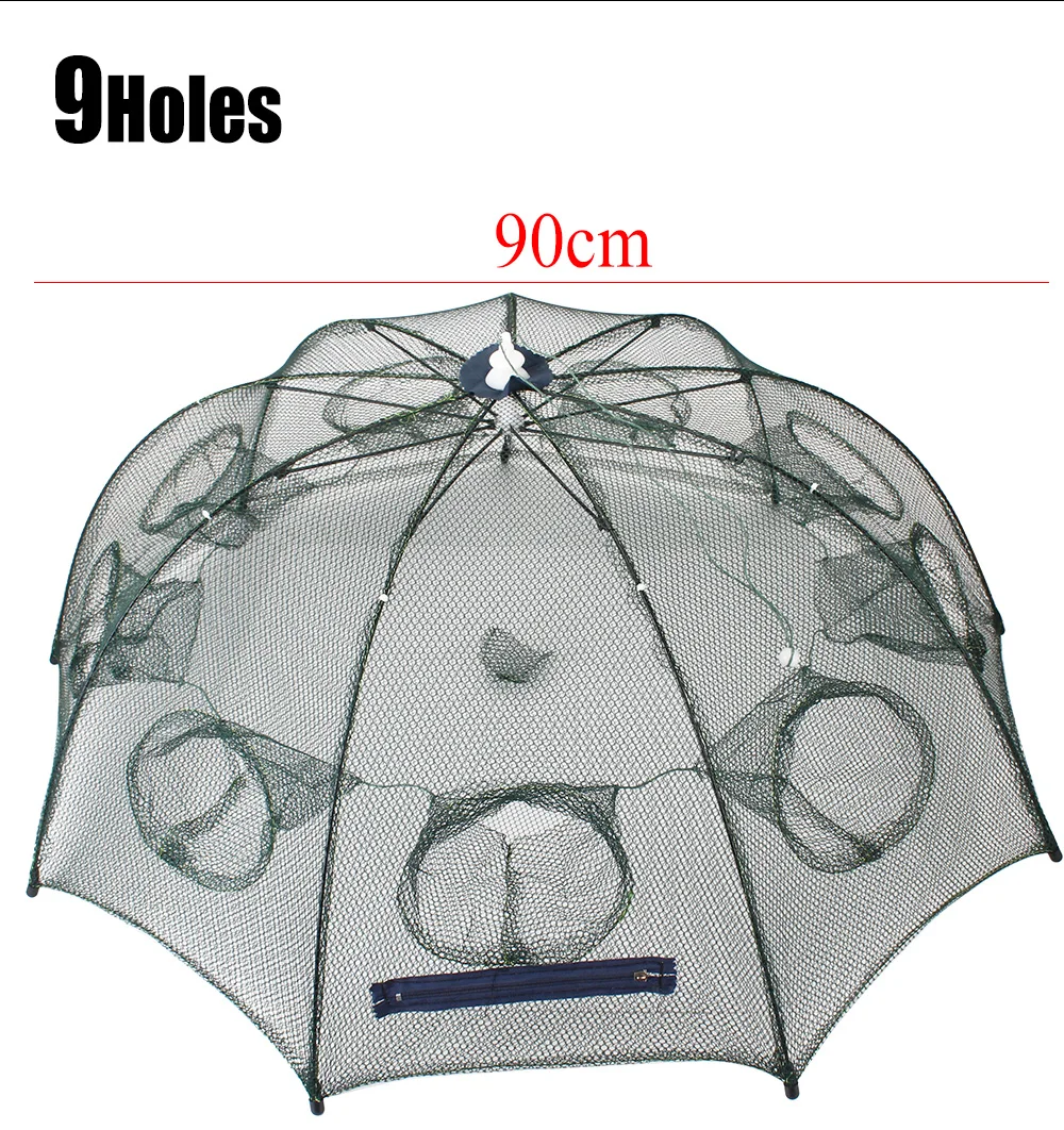 Neta de pesca de 9 agujeros con 90 cm de diámetro para pesca efectiva