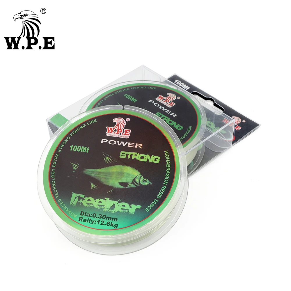 Línea de pesca de nailon de 100m marca W.P.E, línea de nailon monofilamento fuerte de 0,20mm-0,60mm, 6.02KG-37KG, alambre de pesca de carpa - imagen 5