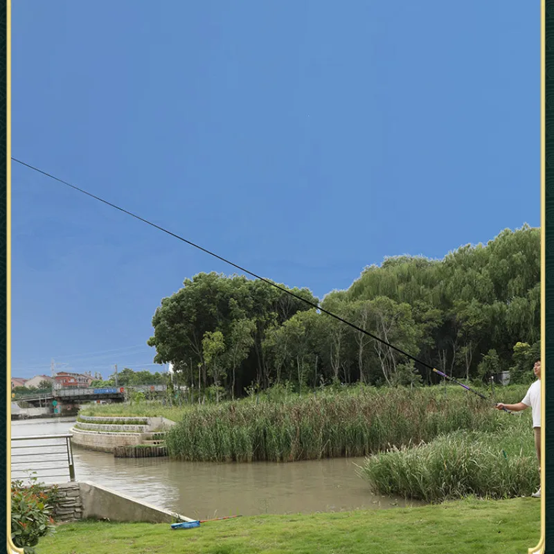 Caña De pescar De sección larga De 8m-16m, cañas De Pesca De carpa negra, De fibra De carbono Olta manual, aparejos De Pesca - imagen 4