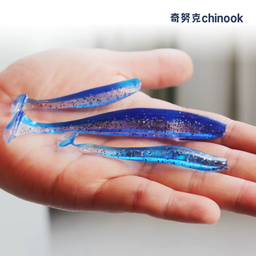 Chinook-señuelo blando de silicona para pesca, cebo Artificial de 55mm, 70mm, 90mm, 120mm, 5-10 unidades - imagen 4