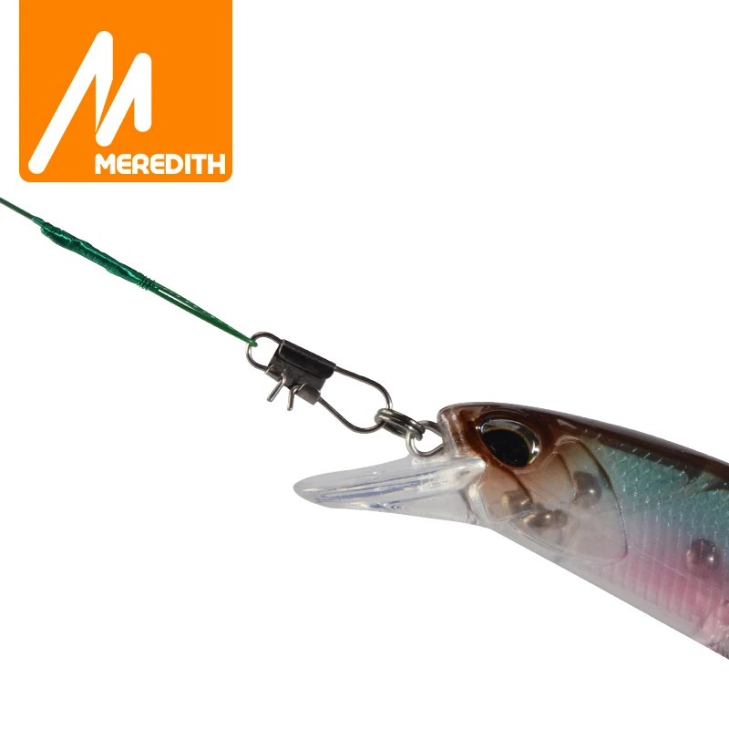 Línea de pesca de acero antimordida MEREDITH, líder de alambre de acero de 15cm-30cm con accesorio de pesca giratorio, correa de núcleo de plomo, alambre de pesca - imagen 4