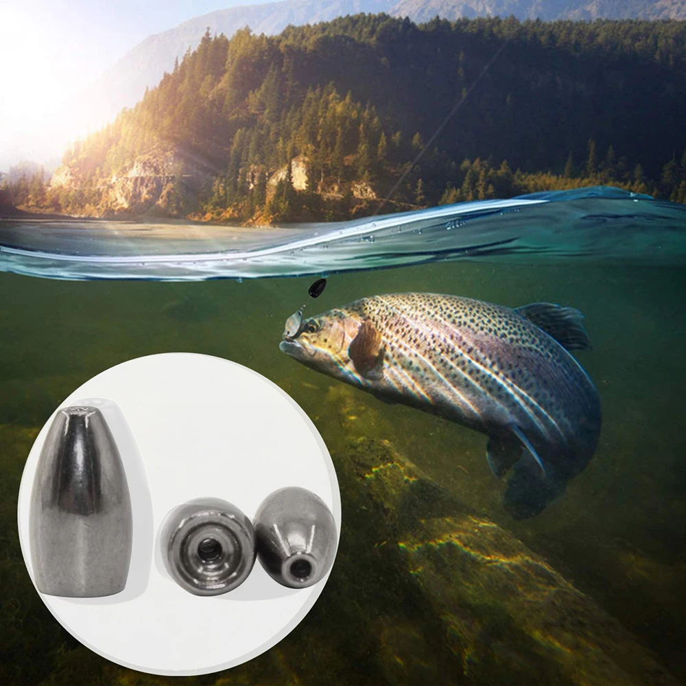 Pesas de volteo de tungsteno para pesca de lubina, aparejos de pesca con señuelo, herramientas de aparejos de pesca, Texas y Carolina, 15 piezas - imagen 5