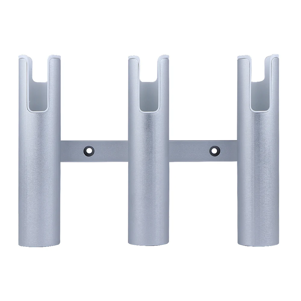 Soporte de caña de pescar de 3 tubos, estante de aluminio para yate marino, barco, camión, RV - imagen 3