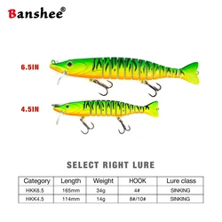 Banshee 114mm 14g hundiendo Wobblers para Trolling Pike Multi articulado Swimbait 13 segmento cebo Artificial duro pesca Crankbaits señuelos de pesca señuelos de pesca mar señuelos pesca señuelo pesca