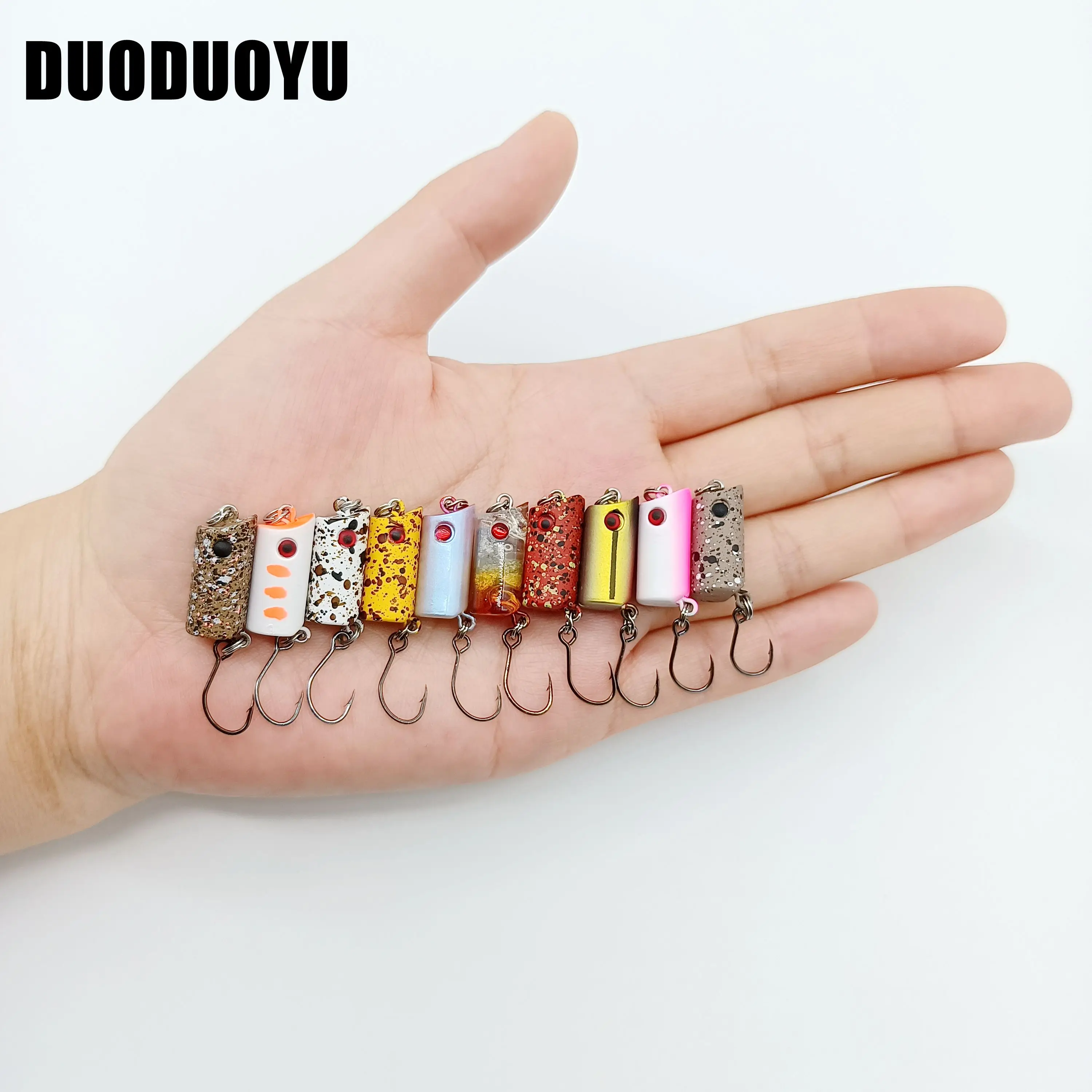 DUODUOYU 1 Uds Wobblers hundidos Micro Popper señuelo 20mm 3g Mini Crankbaits para Pesca cebo duro Artificial aparejos de Pesca - imagen 3