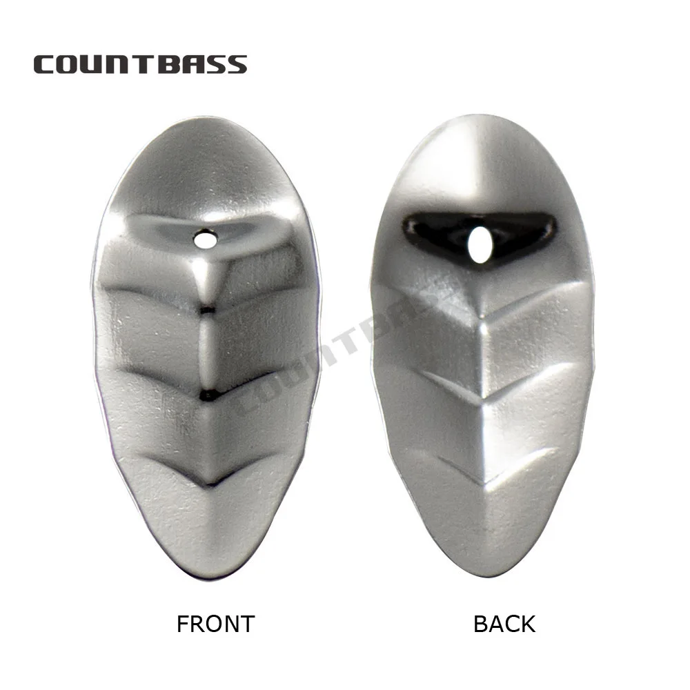 Countbass 50 Uds. De cuchillas giratorias en línea chapadas en níquel y oro, Material de acero, señuelos de pesca de Lucio y trucha DIY, aparejos artesanales - imagen 3