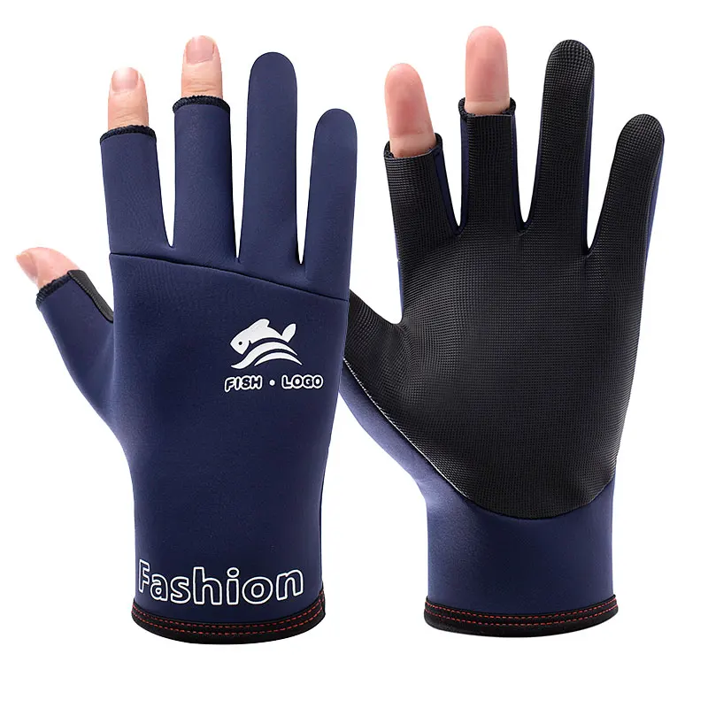 Guantes de neopreno antideslizantes para pesca con mosca, guantes antideslizantes de 3 dedos para fotografía, motociclismo, tiro, ciclismo y senderismo - imagen 2