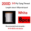 8 Spools white