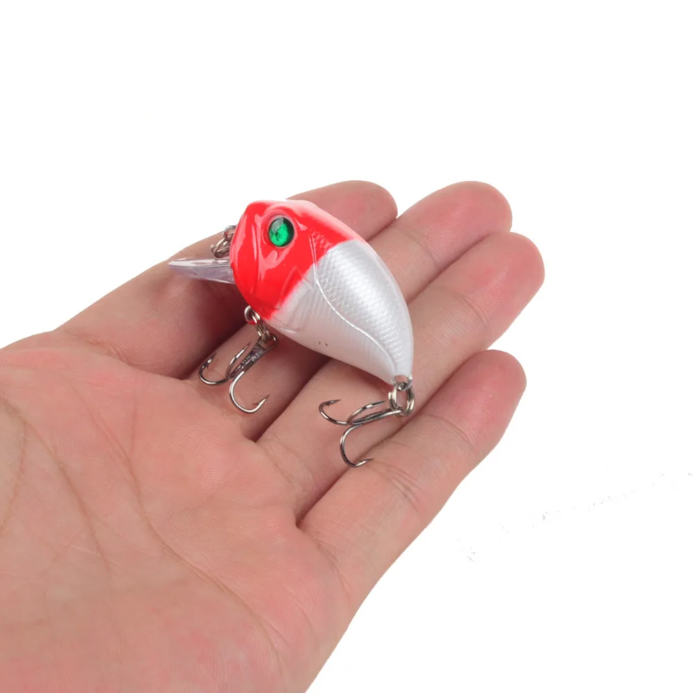Señuelo de pesca Artificial 3D, 1 unidad, 4,5 cm/8g, Crankbait, cebo duro, Minnow, Wobblers, Swimbait, trucha, lubina - imagen 5