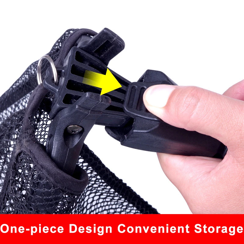 Red de pesca triangular portátil, 1,1 M, 1,6 M, 1,8 M, 2,1 M, 2,3 M, caña plegable de aleación de aluminio, Red de mano de nailon, accesorios de aparejos de pesca - imagen 4