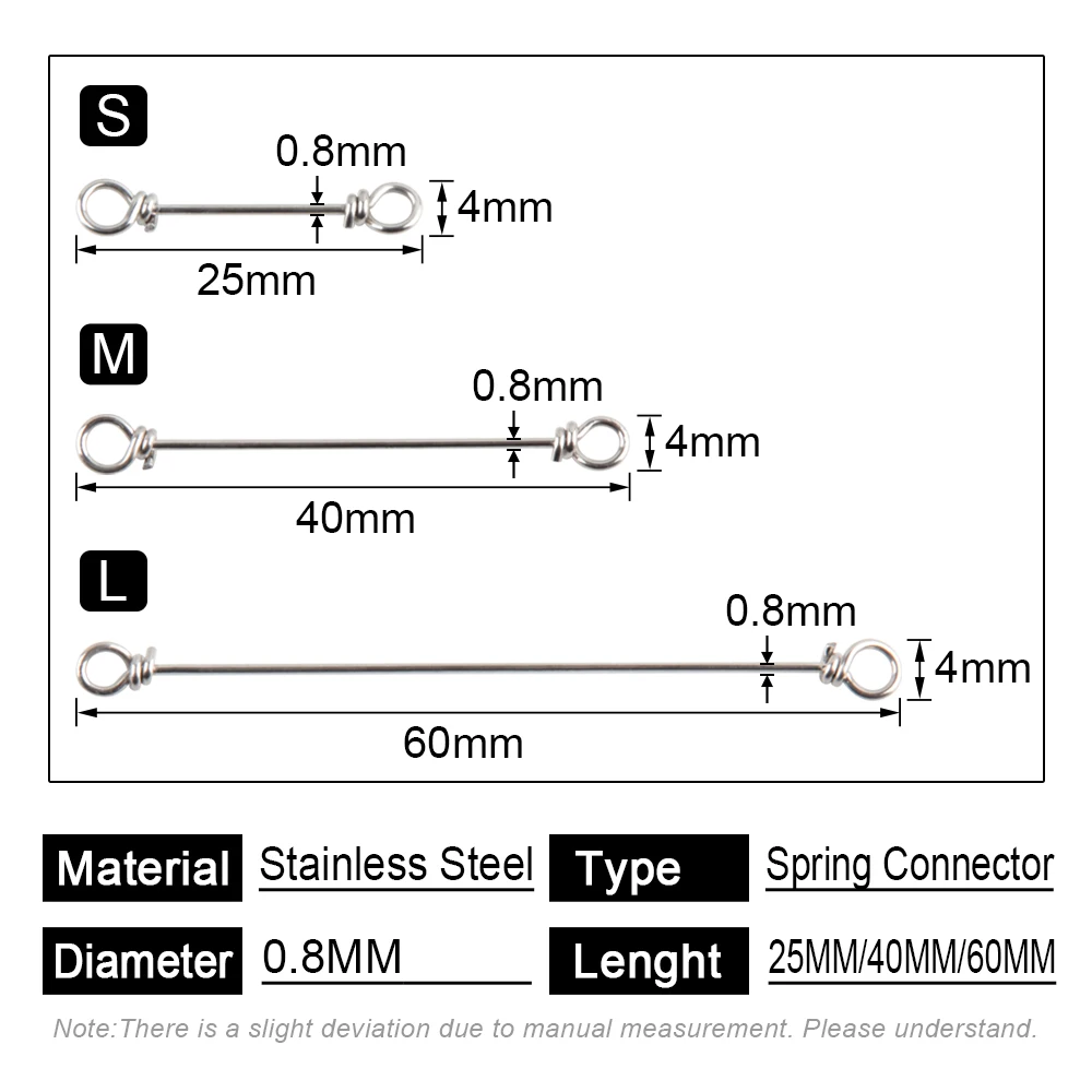Spinpoler 50 Uds soporte de cebo gancho de resorte de alambre tornillo de acero inoxidable bloqueo de aguja fijo para cebos de señuelo de gusano suave herramientas de pesca - imagen 3