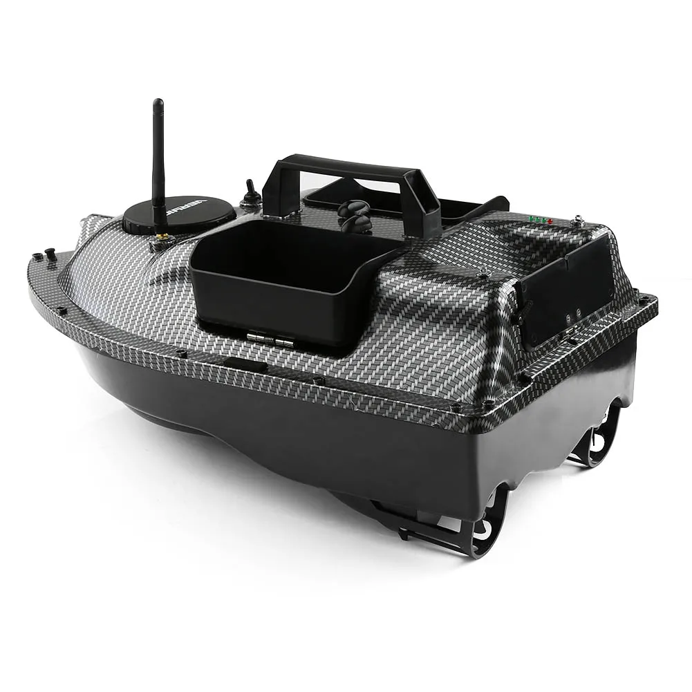 VERY100-barco de cebo de pesca inalámbrico RC, 3 tolvas, anzuelo, poste de cebo, lancha rápida con bolsa de transporte para pesca de carpa, 500M - imagen 3