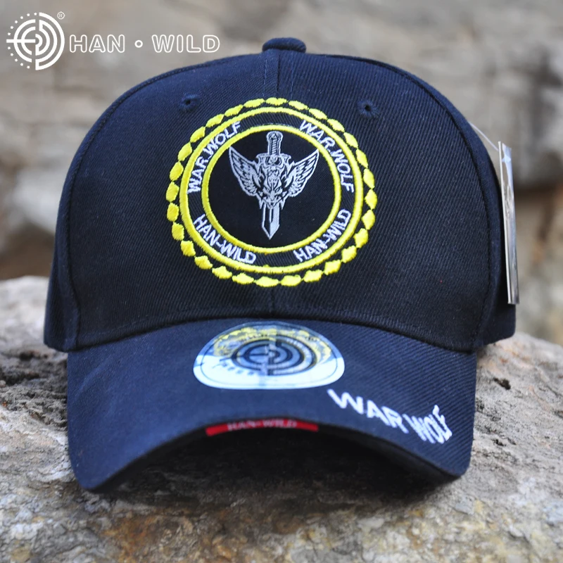 HAN WILD Sombrero con viseras bordadas Gorras de béisbol unisex Gorra de senderismo Gorras Snapback de Hip Hop Sombreros de golf al aire libre Gorra Hombre Gorras - imagen 3