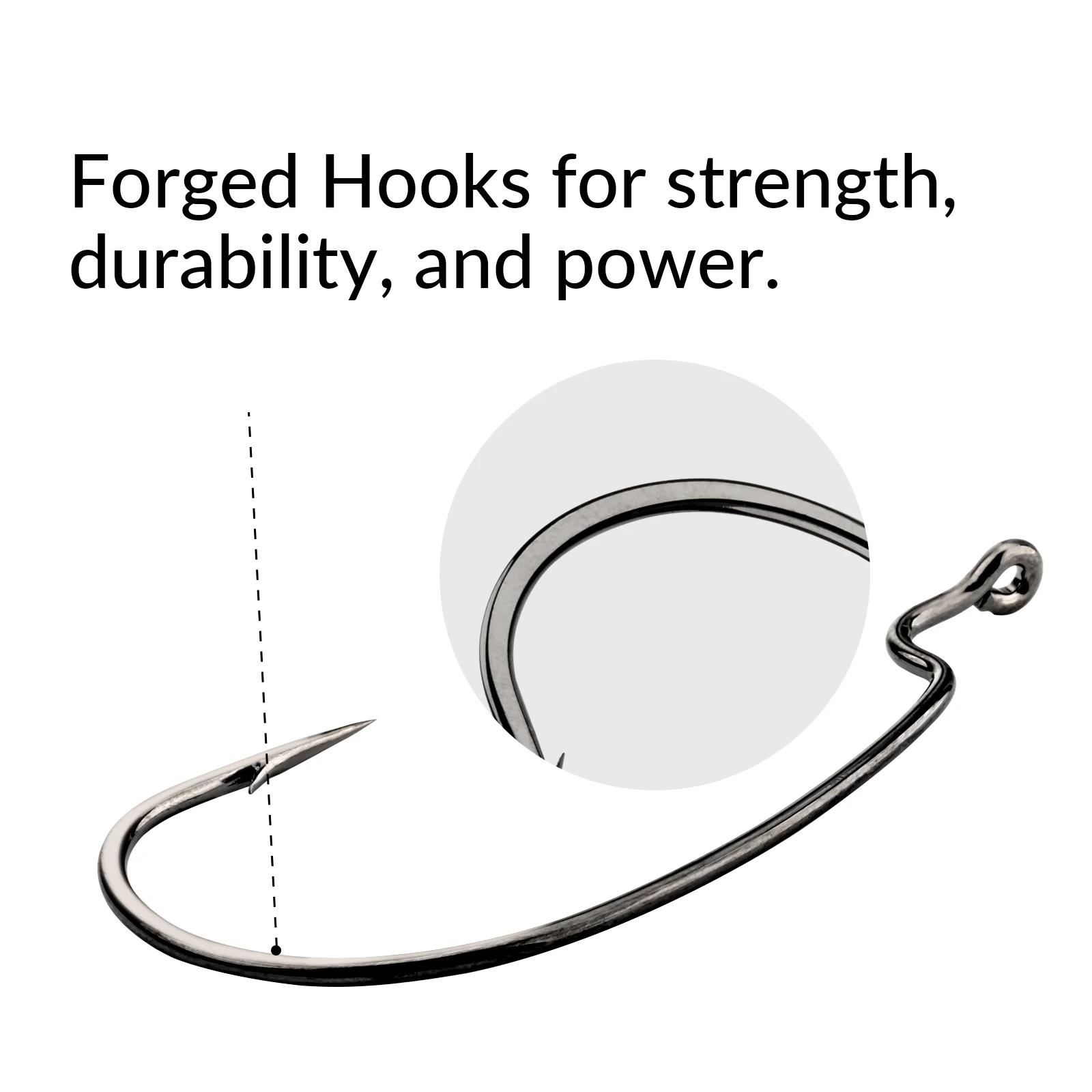 THKFISH 30 Uds anzuelos de pesca compensados anzuelo de manivela ancha de acero rico en carbono 3/0 #   1/0 #   1 #   2 #   Anzuelo de púas de pesca para Texas Rig - imagen 4