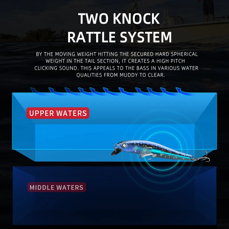 Señuelo Minnow BEARKING 70mm – Peso magnético profesional - imagen 5