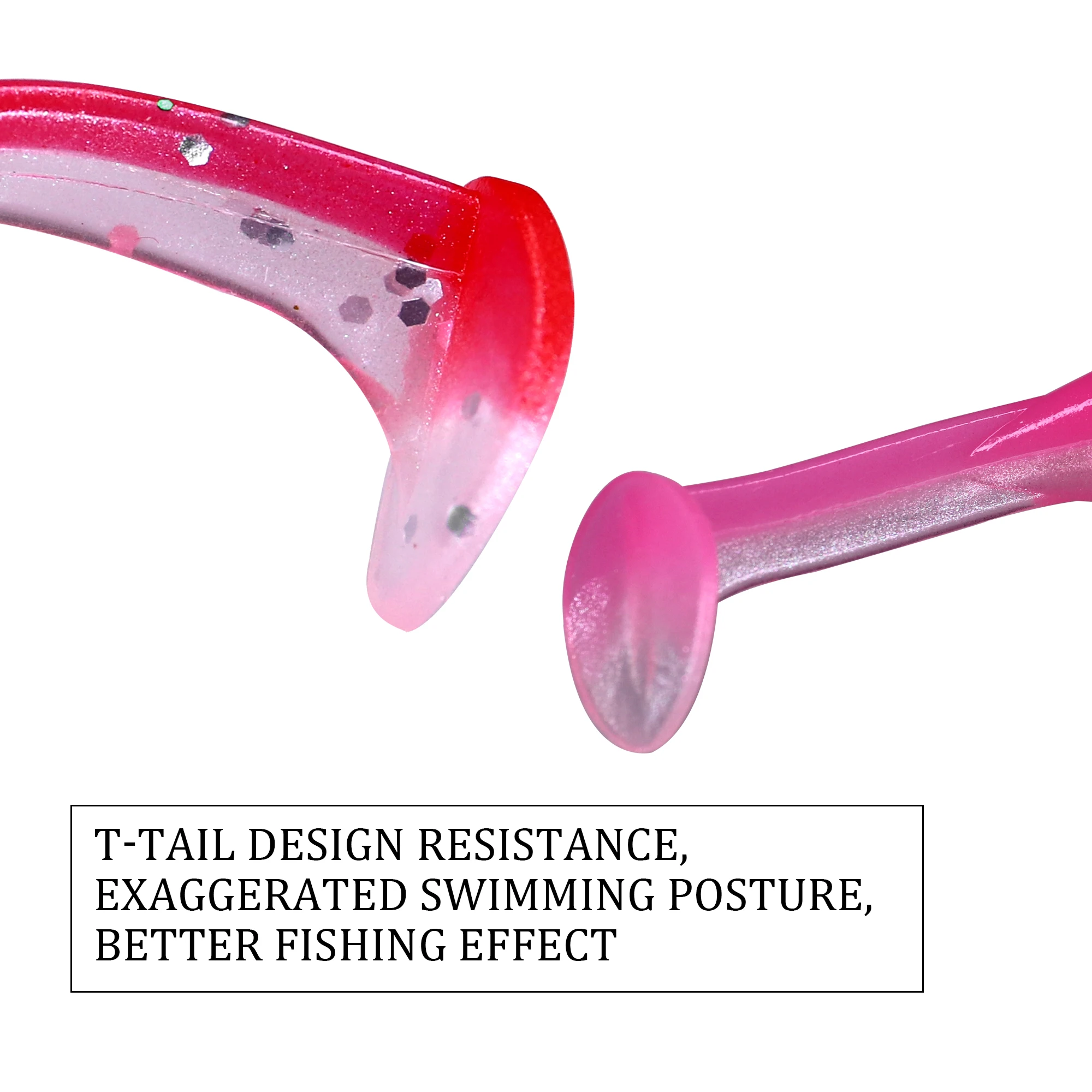 THKFISH 30 Uds cebo de trucha de silicona Wobblers pesca señuelo suave 50mm cola de paleta señuelos artificiales blandos Swimbait para pesca de lubina - imagen 4